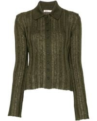 KHAITE - Ribbed-Knit Cardigan - Lyst