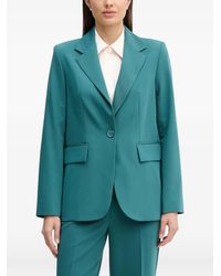 Sisley - Single-Breasted Flap-Pocket Blazer - Lyst