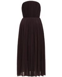 Magda Butrym - Ruched Strapless Midi Dress - Lyst