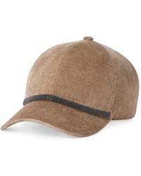 Brunello Cucinelli - Fluid Corduroy Baseball Cap With Shiny Band - Lyst
