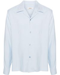 Sandro - Camp-collar Twill Shirt - Lyst