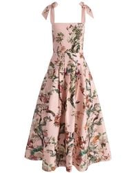 Alice + Olivia - Hana Floral-Pattern Midi Dress - Lyst