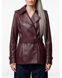 Burberry - Leather Kensington Trench Jacket - Lyst