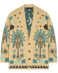 Alanui - Echoes Of The Island Palm-Tree Cardigan - Lyst
