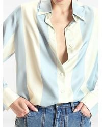Cynthia Rowley - Striped Silk Shirt - Lyst