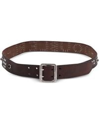 RRL - Studded-Logo Leather Belt - Lyst