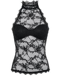 OW Collection - Selah Floral-Lace Halterneck Top - Lyst
