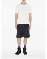 Burberry - Camiseta de algodón con ribete a cuadros - Lyst