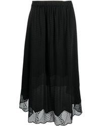 Zadig & Voltaire - Lace-trim Silk Skirt - Lyst