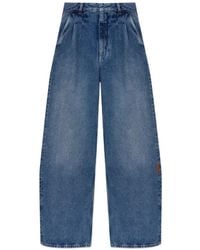 Off-White c/o Virgil Abloh - Pleated Wide-Leg Jeans - Lyst