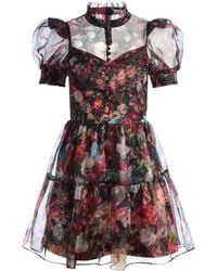 Alice + Olivia - Kleid mit Blumen-Print - Lyst