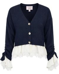 Cinq À Sept - Atley Lace-Trim Layered Cardigan - Lyst