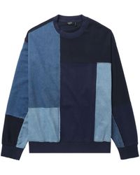 FIVE CM - Katoenen Sweater Met Patchwork - Lyst