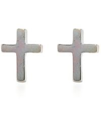 Stolen Girlfriends Club - Stolen Cross Sterling- Earrings - Lyst
