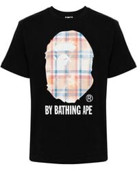 A Bathing Ape - T-shirt en coton à logo imprimé - Lyst