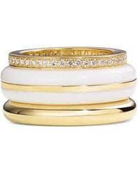 BY PARIAH - 14Ct Diamond And Agate Stacking Rings - Lyst