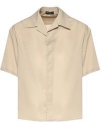 Giuliano Galiano - Short-Sleeve Camp-Collar Shirt - Lyst