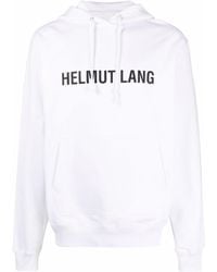 Helmut Lang - Hoodie Met Logoprint - Lyst