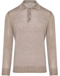 Canali - Long Sleeve Polo Shirt - Lyst