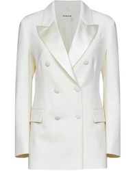 P.A.R.O.S.H. - Double-Breasted Peak-Lapel Blazer - Lyst