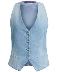 Ralph Lauren - Clarissa Cotton Denim Vest - Lyst