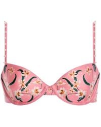 Agua Bendita - Magdalena Promesa Pearl-Embroidered Bikini Top - Lyst