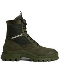 DSquared² - Bottines En Cuir À Logo Imprimé - Lyst