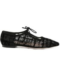 Arteana - Marcella Flocked Flat Pumps - Lyst
