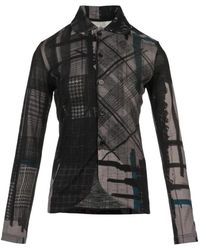 Y's Yohji Yamamoto - Cardigan Boutonné À Imprimé Abstrait - Lyst