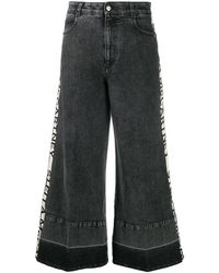 Stella McCartney Jeans a gamba ampia - Nero