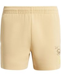 Lacoste - Slogan-embroidered Cotton Shorts - Lyst