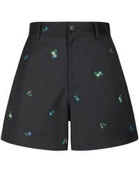 JNBY - Embroidered Rolled-Hem Shorts - Lyst