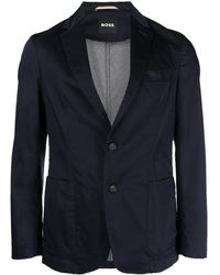 BOSS - Boss V-neck Classic Blazer Dark Blue - Lyst