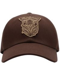 Burberry - Thistle Shield Gabardine Baseball Cap - Lyst