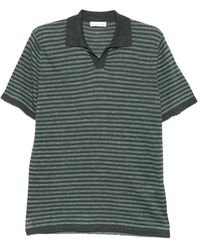 Roberto Collina - Striped Polo T-Shirt - Lyst