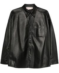 Marni - Leather Shirt - Lyst