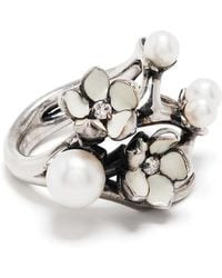 Shaun Leane - Cherry Blossom Diamond Pearl Ring - Lyst