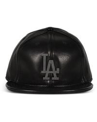 Earthling Collective - Brain Bucket Logo-Plaque Leather Cap - Lyst