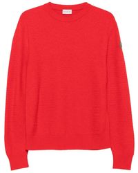 Moncler - Waffle-Knit Logo-Patch Sweater - Lyst