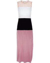 Tory Burch - Colour-Block Jersey Midi Dress - Lyst