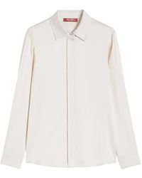Max Mara - Silk Long-Sleeve Shirt - Lyst