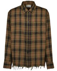 CEDARWOOD - Echo Frayed Flannel Shirt - Lyst