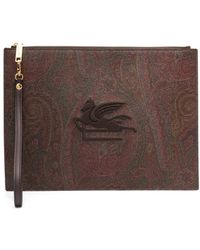 Etro - Pegaso-embroidered Clutch Bag - Lyst