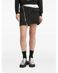Karl Lagerfeld - Zip-Detail Flap-Pocket Mini Skirt - Lyst