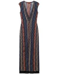 Missoni - Metallic-Knit Cap-Sleeve Maxi Dress - Lyst
