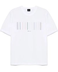 Paul Smith - Multi-Stripe Cotton T-Shirt - Lyst