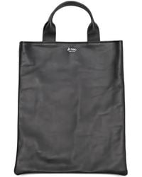 LA ROSE - Logo-Print Leather Tote Bag - Lyst