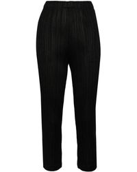 Pleats Please Issey Miyake - Thicker Pleated Cropped Trousers - Lyst
