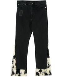 Bluemarble - Faux-fur Flared Jeans - Lyst
