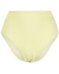 Nanushka - Textured High-waisted Bikini Bottoms - Lyst